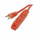 American Imaginations Plastic Orange Outdoor Triple Outlet AI-37264